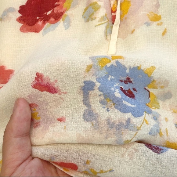 Lucky Brand Boho Cottagecore Pastel Floral Pattern Artsy High Low Maxi Dress. - Picture 10 of 15